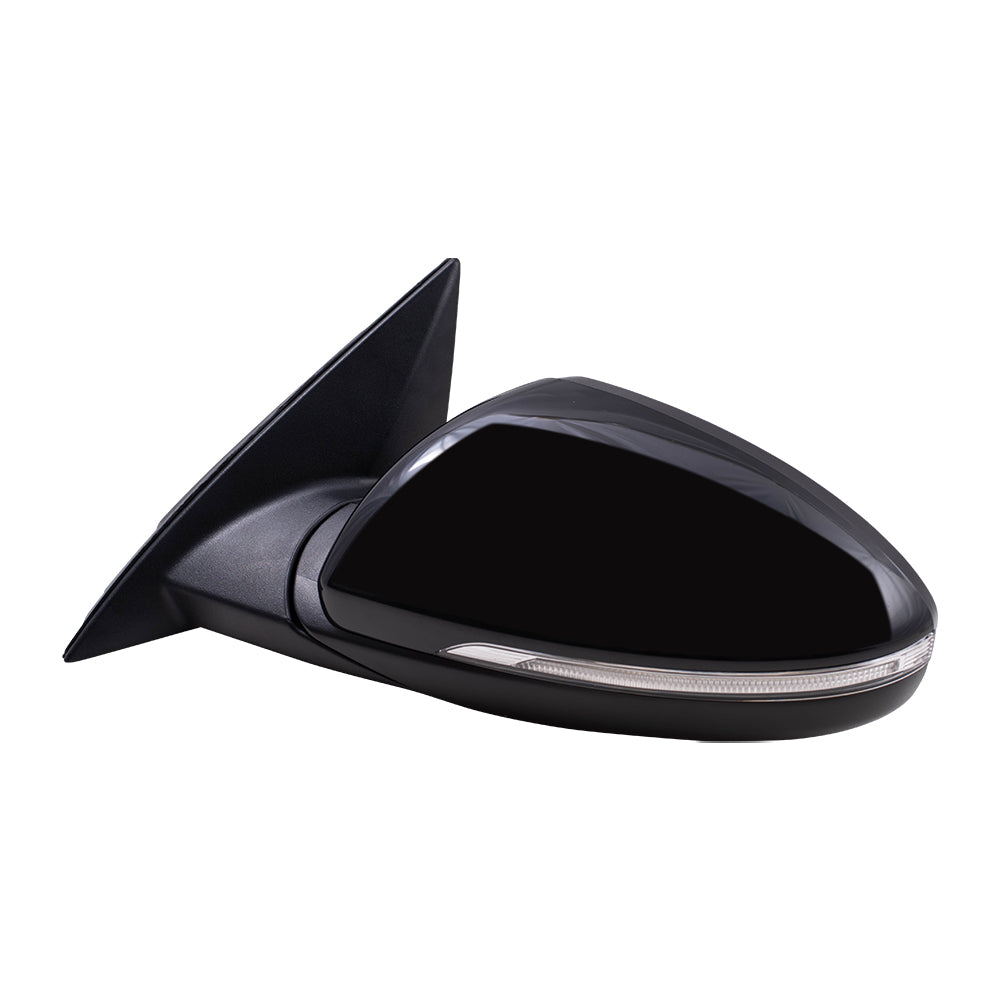 Brock Replacement Driver Side Power Mirror Paint to Match Black with Heat-Signal-Blind Spot Detection Compatible with 19-20 Forte Sedan