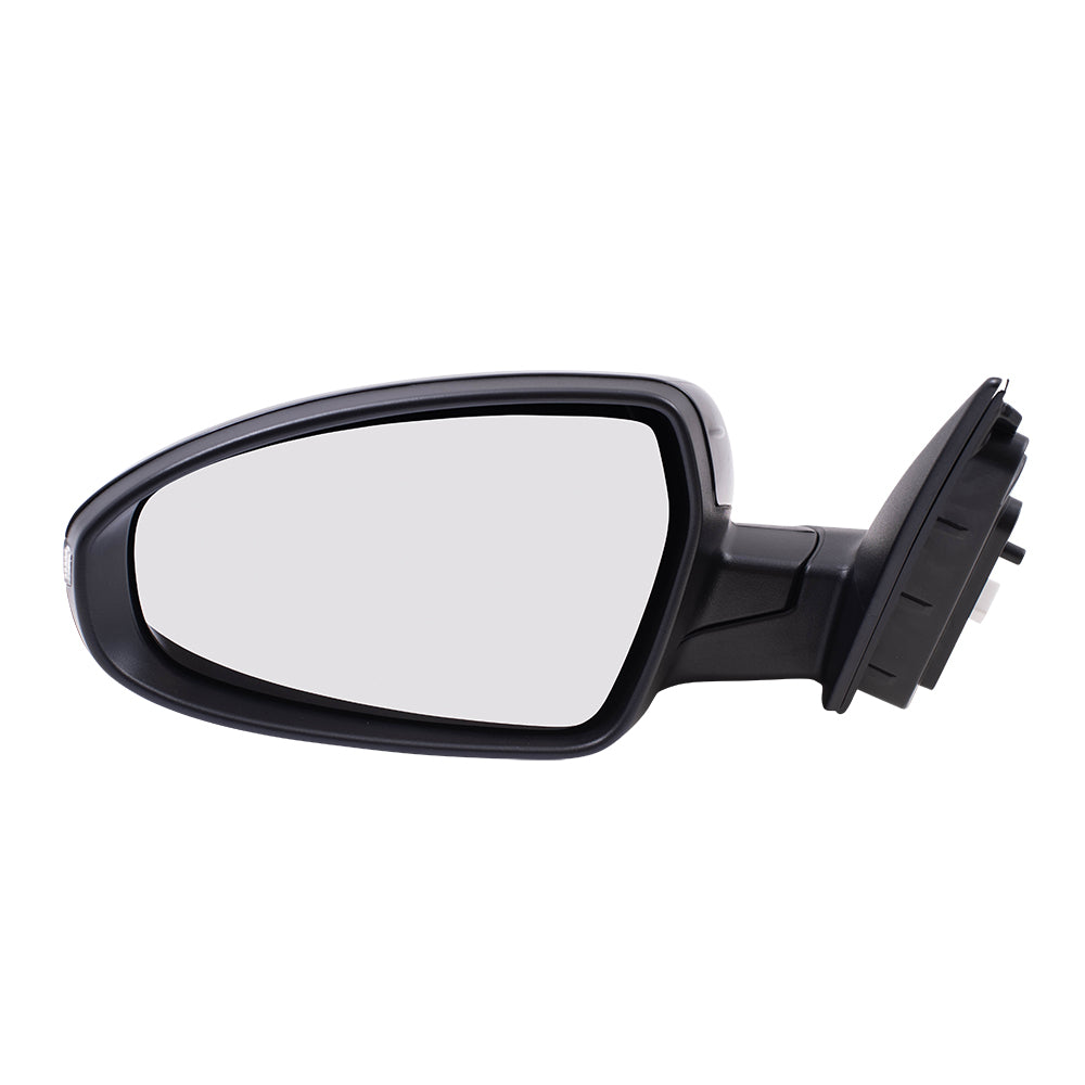 Brock Replacement Driver Side Power Mirror Paint to Match Black with Heat-Signal without Blind Spot Detection Compatible with 20 Forte Sedan