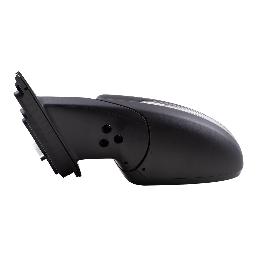 Brock Replacement Driver Side Power Mirror Paint to Match Black with Heat-Signal without Blind Spot Detection Compatible with 20 Forte Sedan
