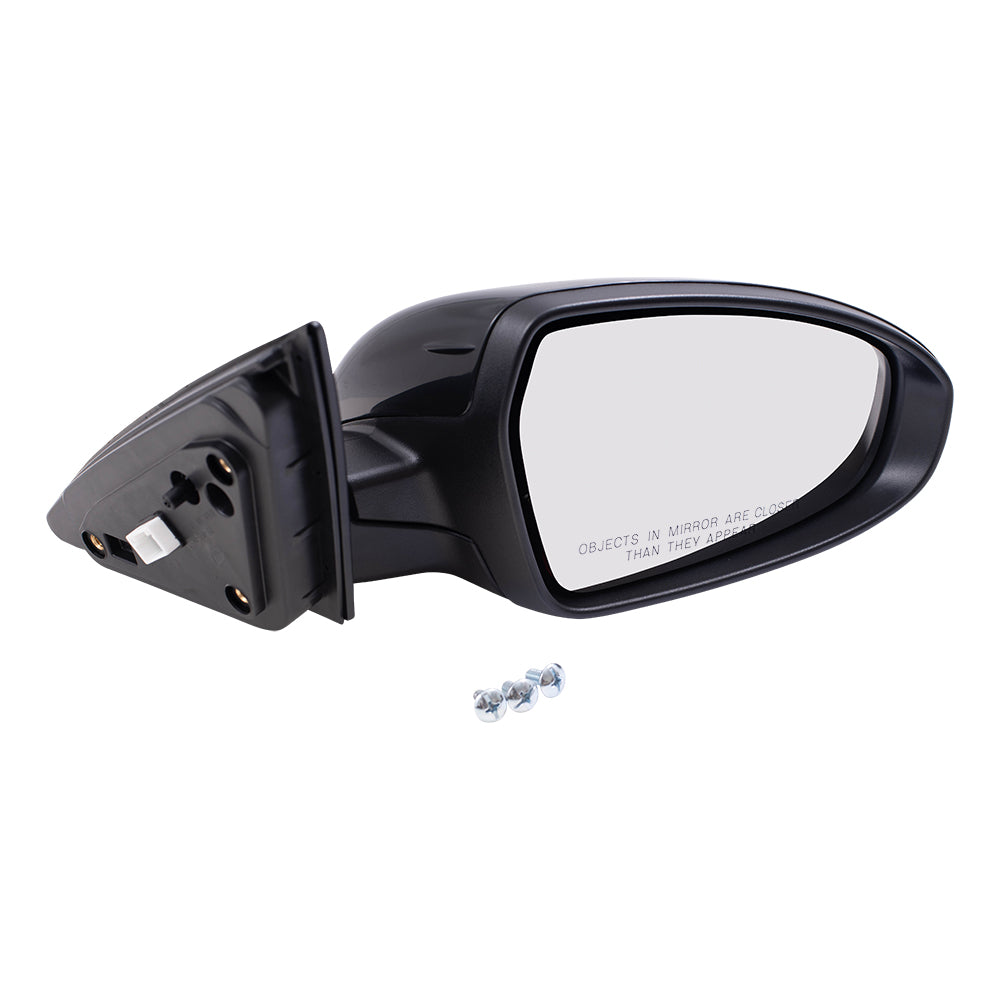 Brock Replacement Passenger Side Power Mirror Paint to Match Black with Heat-Signal without Blind Spot Detection Compatible with 20 Forte Sedan to 7/1/2020