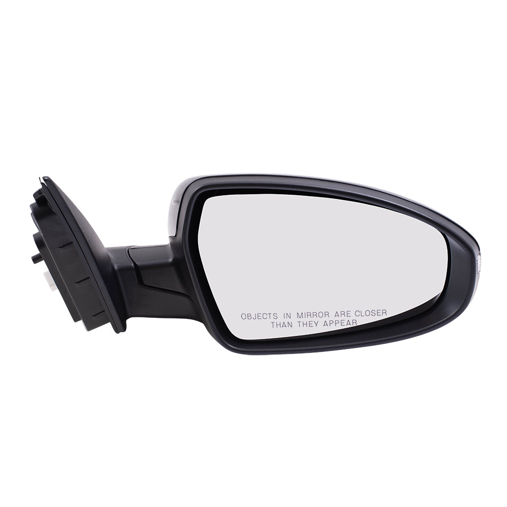 Brock Replacement Passenger Side Power Mirror Paint to Match Black with Heat-Signal without Blind Spot Detection Compatible with 20 Forte Sedan to 7/1/2020