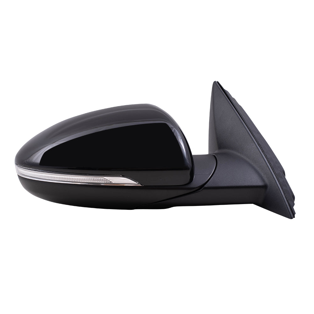 Brock Replacement Passenger Side Power Mirror Paint to Match Black with Heat-Signal without Blind Spot Detection Compatible with 20 Forte Sedan to 7/1/2020