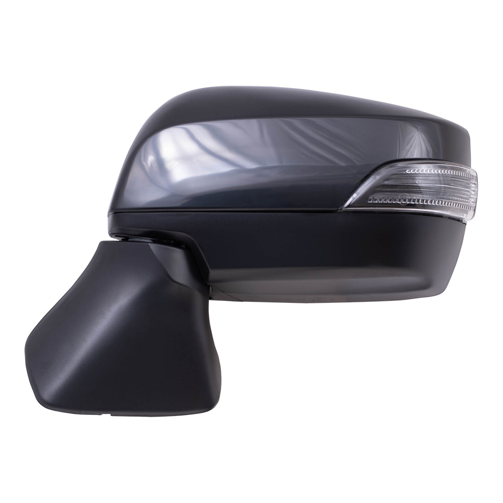 Brock Replacement Driver Side Power Mirror Paint to Match Black Cover with Heat, Signal and Blind Spot Detection Compatible with 2015-2017 Outback & 2015-2017 Legacy