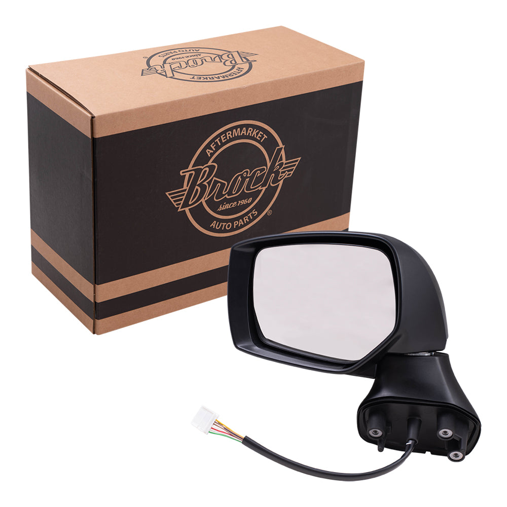 Brock Replacement Driver Side Power Mirror with Paint to Match Black Cover, Heat and Signal Compatible with 2015-2017 Outback & 2015-2017 Legacy