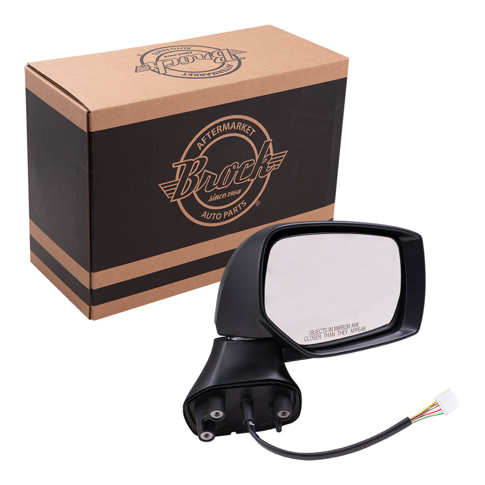 Brock Replacement Passenger Side Power Mirror with Paint to Match Black Cover, Heat and Signal Compatible with 2015-2017 Outback & 2015-2017 Legacy