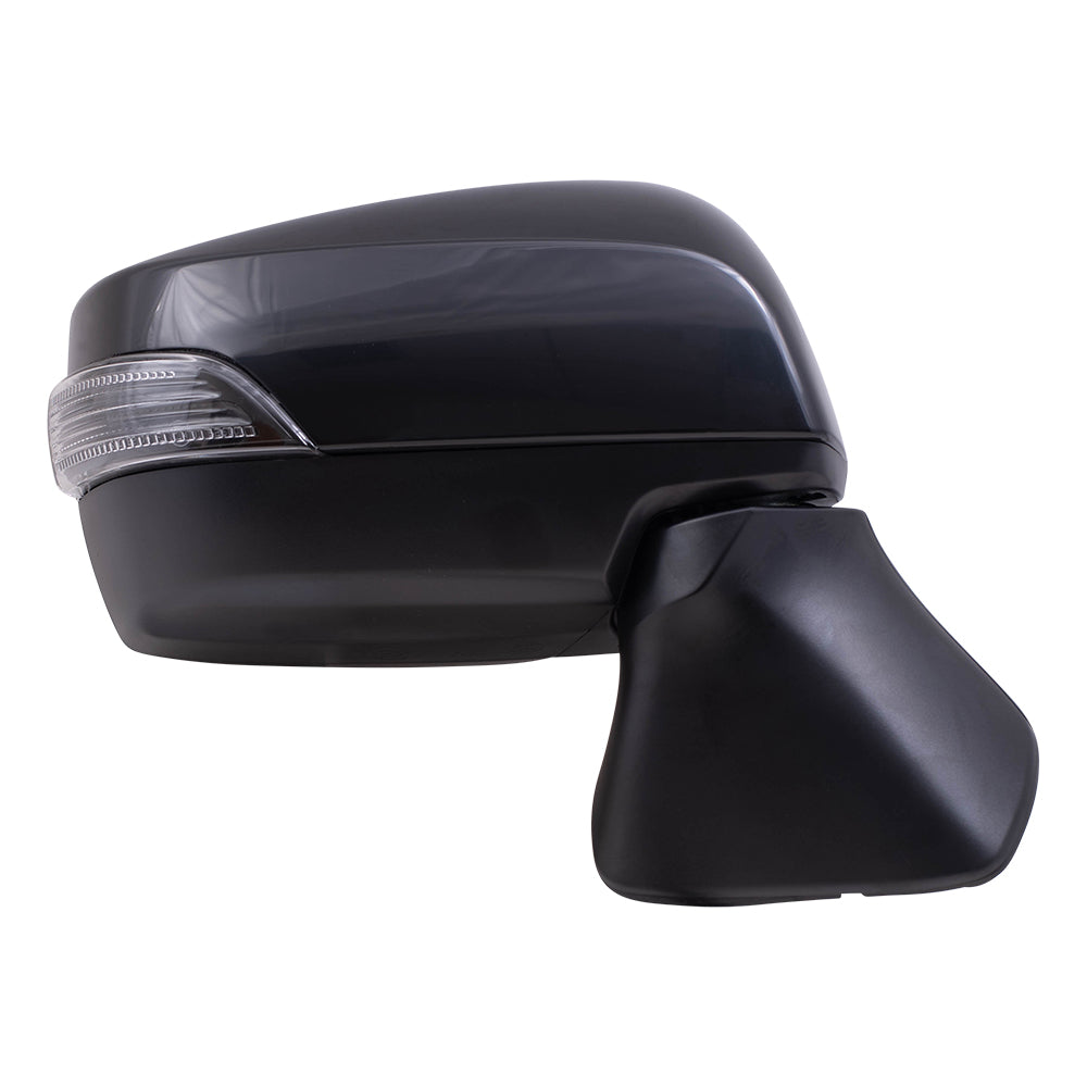 Brock Replacement Passenger Side Power Mirror with Paint to Match Black Cover, Heat and Signal Compatible with 2015-2017 Outback & 2015-2017 Legacy