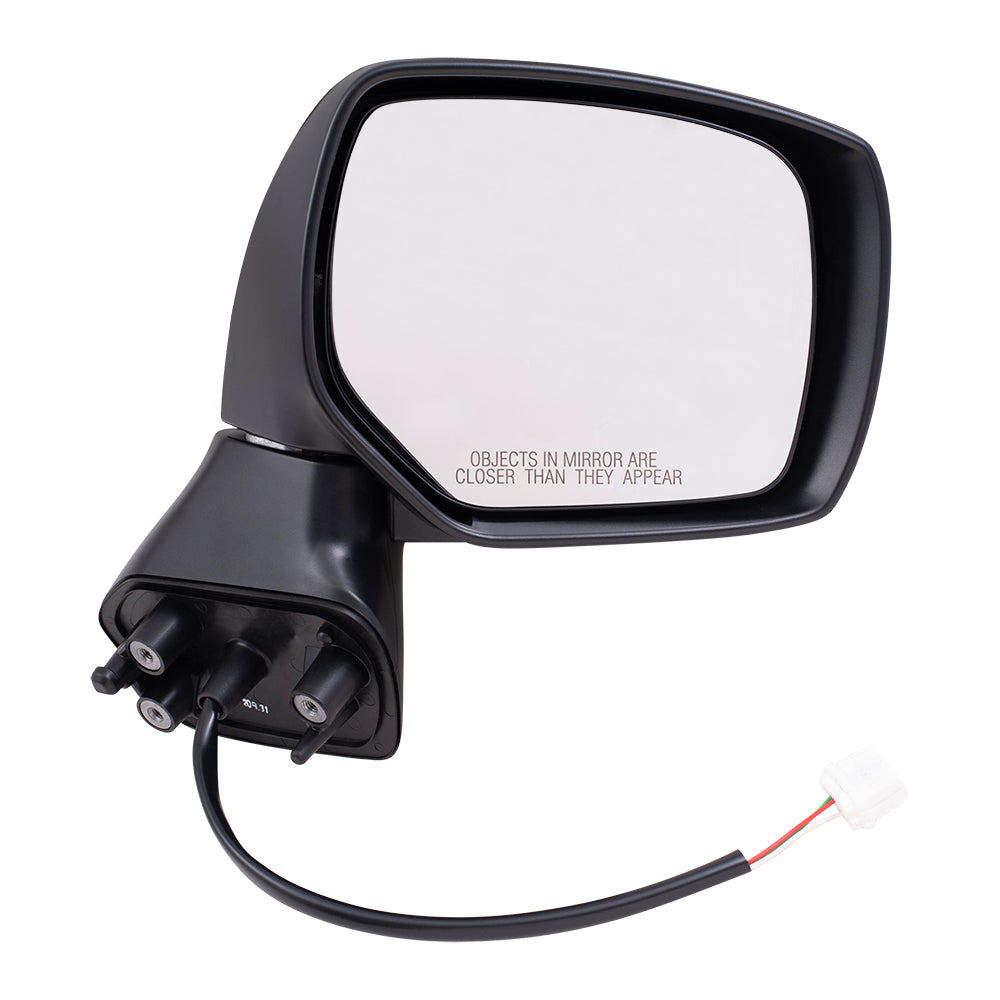 Brock Replacement Driver and Passenger Side Power Mirrors Textured Black with Heat without Signal or Blind Spot Detection Compatible with 2014-2018 Forester