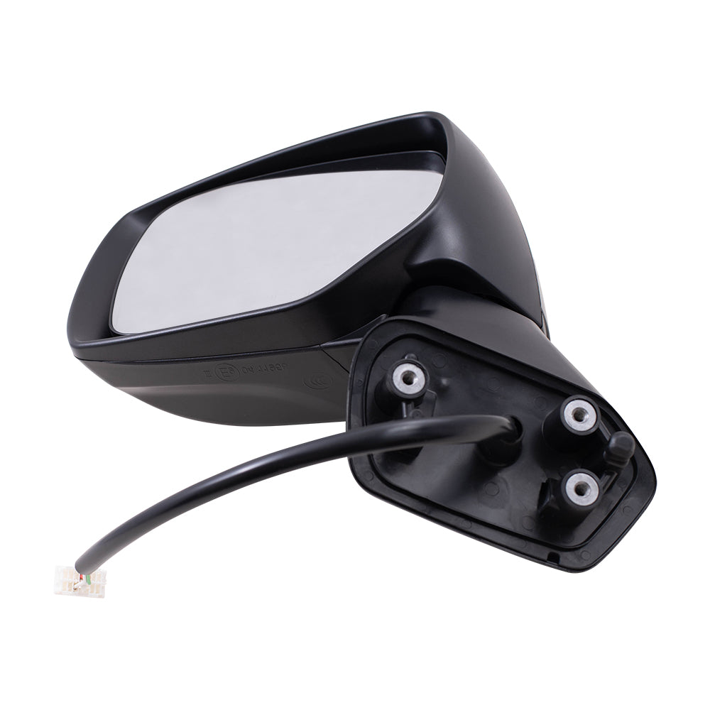 Brock Replacement Driver Side Power Mirror Textured Black with Heat without Signal or Blind Spot Detection Compatible with 2014-2018 Forester