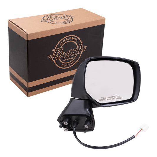 Brock Replacement Passenger Side Power Mirror Textured Black with Heat without Signal or Blind Spot Detection Compatible with 2014-2018 Forester