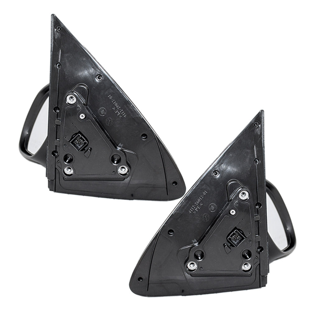 Brock Replacement Driver and Passenger Power Side View Mirrors Heated Signal Smooth Compatible with 2011-2013 Forte 876101M005 876201M005