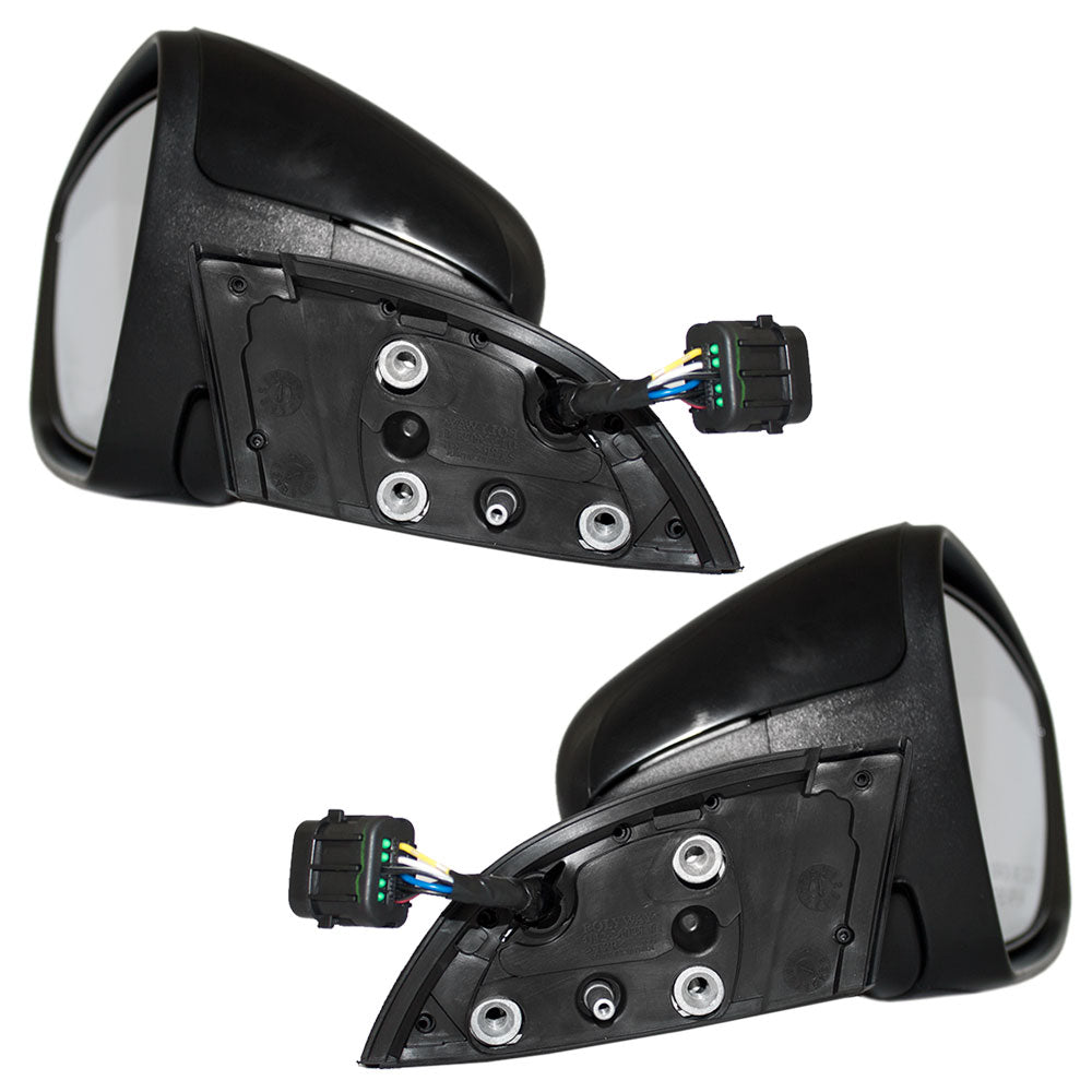 Brock Replacement Driver and Passenger Power Side View Mirrors Heated Signal Ready-to-Paint Compatible with 14-16 Forte 87610A7210 87620A7210