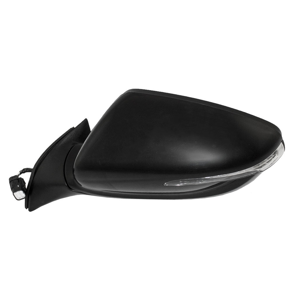 Brock Replacement Drivers Power Side View Mirror Heated Signal Ready-to-Paint Compatible with 14-16 Forte 87610A7210