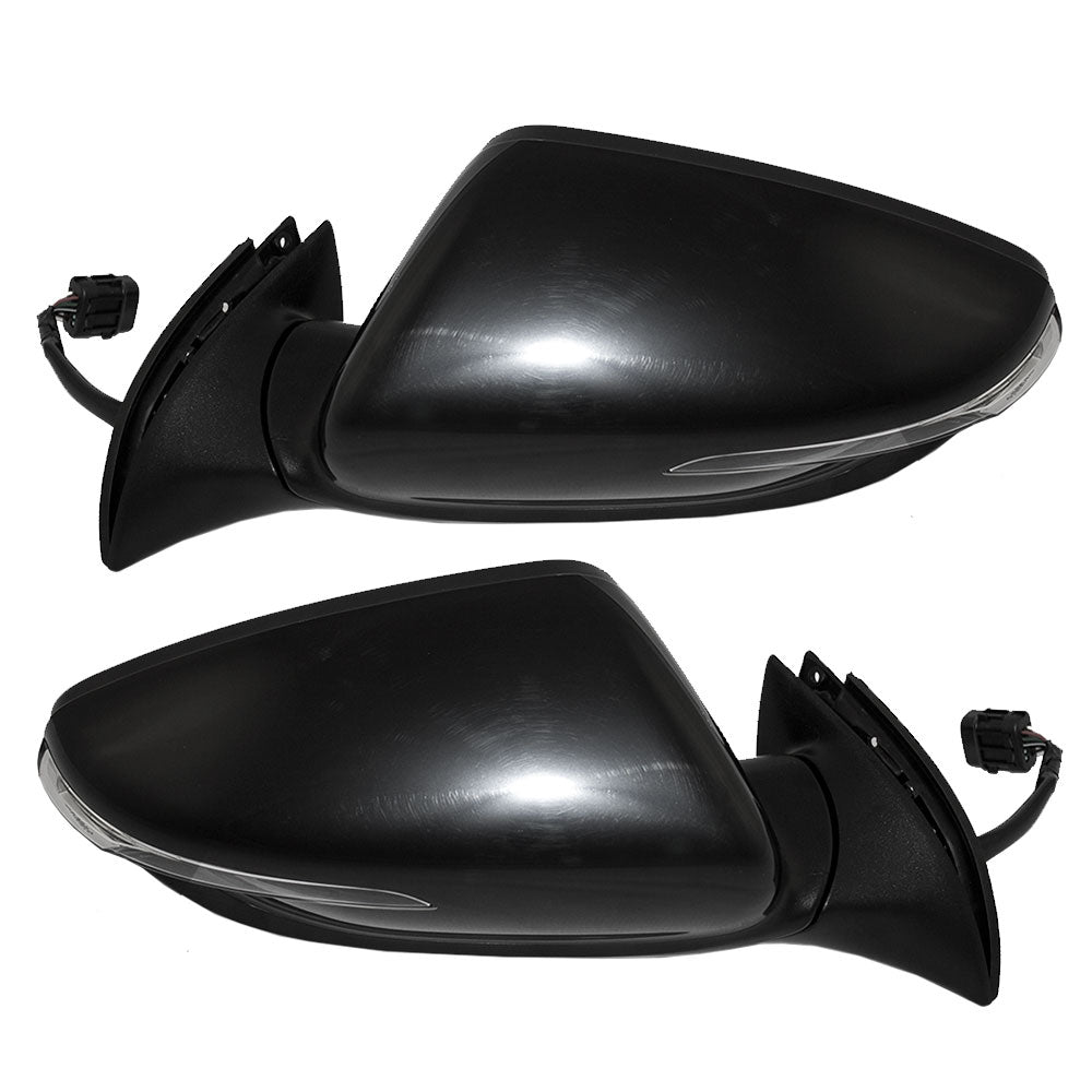 Brock Replacement Driver and Passenger Power Side View Mirrors Heated Signal Power Folding Compatible with 2014-2016 Forte Forte5 87610A7270 87620A7270