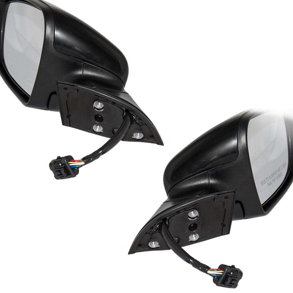 Brock Replacement Driver and Passenger Power Side View Mirrors Heated Signal Power Folding Compatible with 2014-2016 Forte Forte5 87610A7270 87620A7270