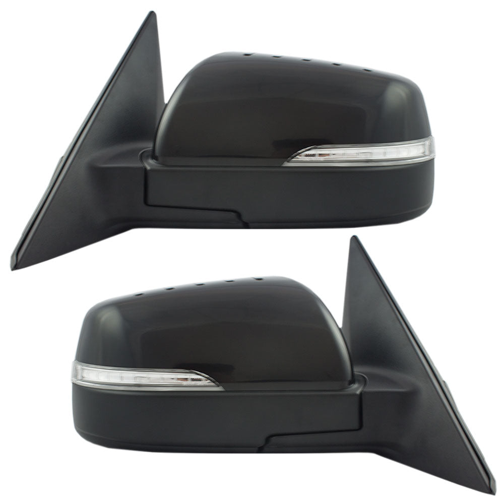 Brock Replacement Driver and Passenger Power Side View Mirrors Heated Signal Ready-to-Paint Compatible with 2012-2013 Soul 87610-2K831 87620-2K831