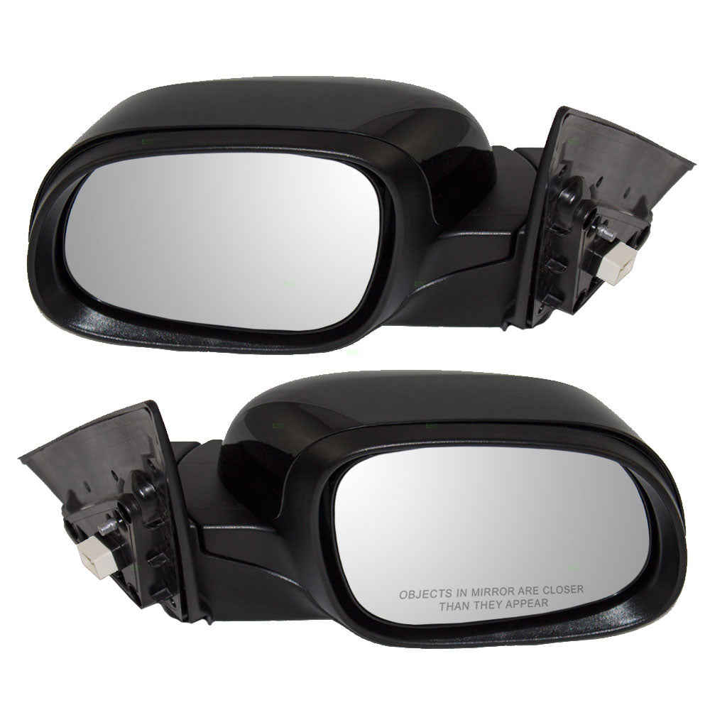 Brock Replacement Pair Set Power Side View Mirrors Heated w/ Covers Compatible with 14-19 Soul 87610B2510 87620B2510