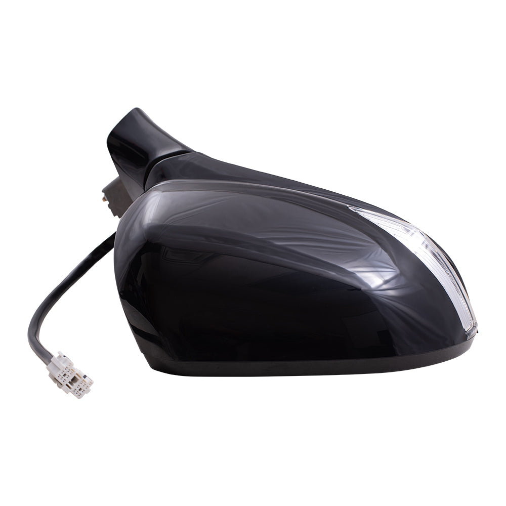 Brock Replacement Driver and Passenger Side Power Mirrors Textured Black with Heat and Signal without Camera Compatible with 2019 Santa Fe
