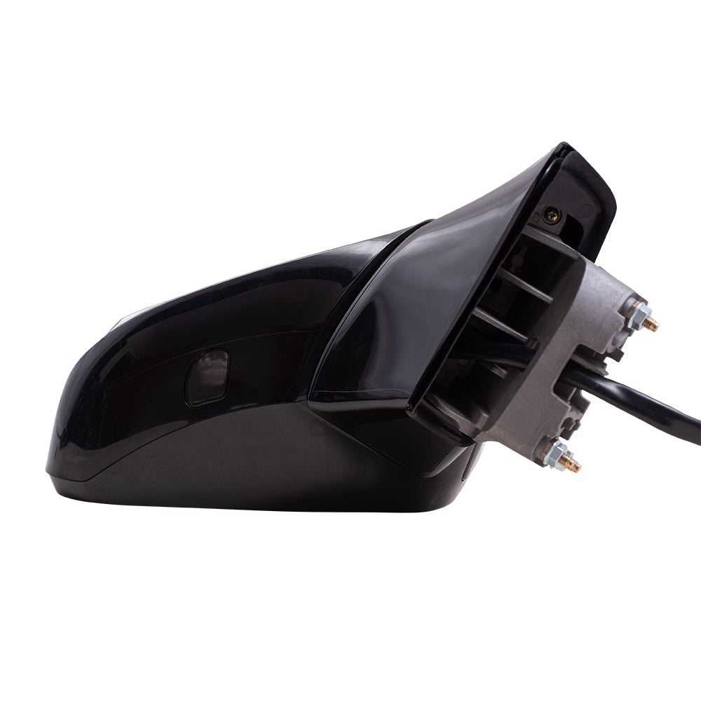 Brock Replacement Driver and Passenger Side Power Mirrors Textured Black with Heat and Signal without Camera Compatible with 2019 Santa Fe
