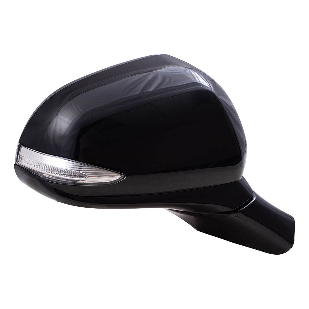 Brock Replacement Driver and Passenger Side Power Mirrors Textured Black with Heat and Signal without Camera Compatible with 2019 Santa Fe