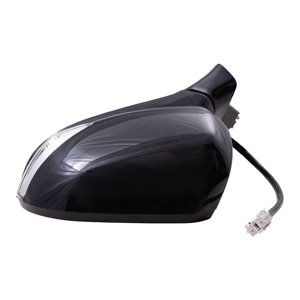 Brock Replacement Driver Side Power Mirror Textured Black with Heat and Signal without Camera Compatible with 2019 Santa Fe