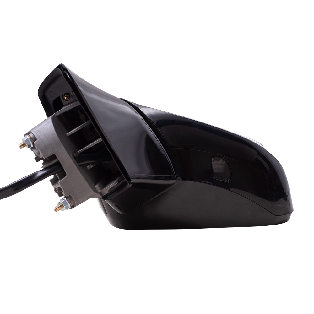 Brock Replacement Driver Side Power Mirror Textured Black with Heat and Signal without Camera Compatible with 2019 Santa Fe