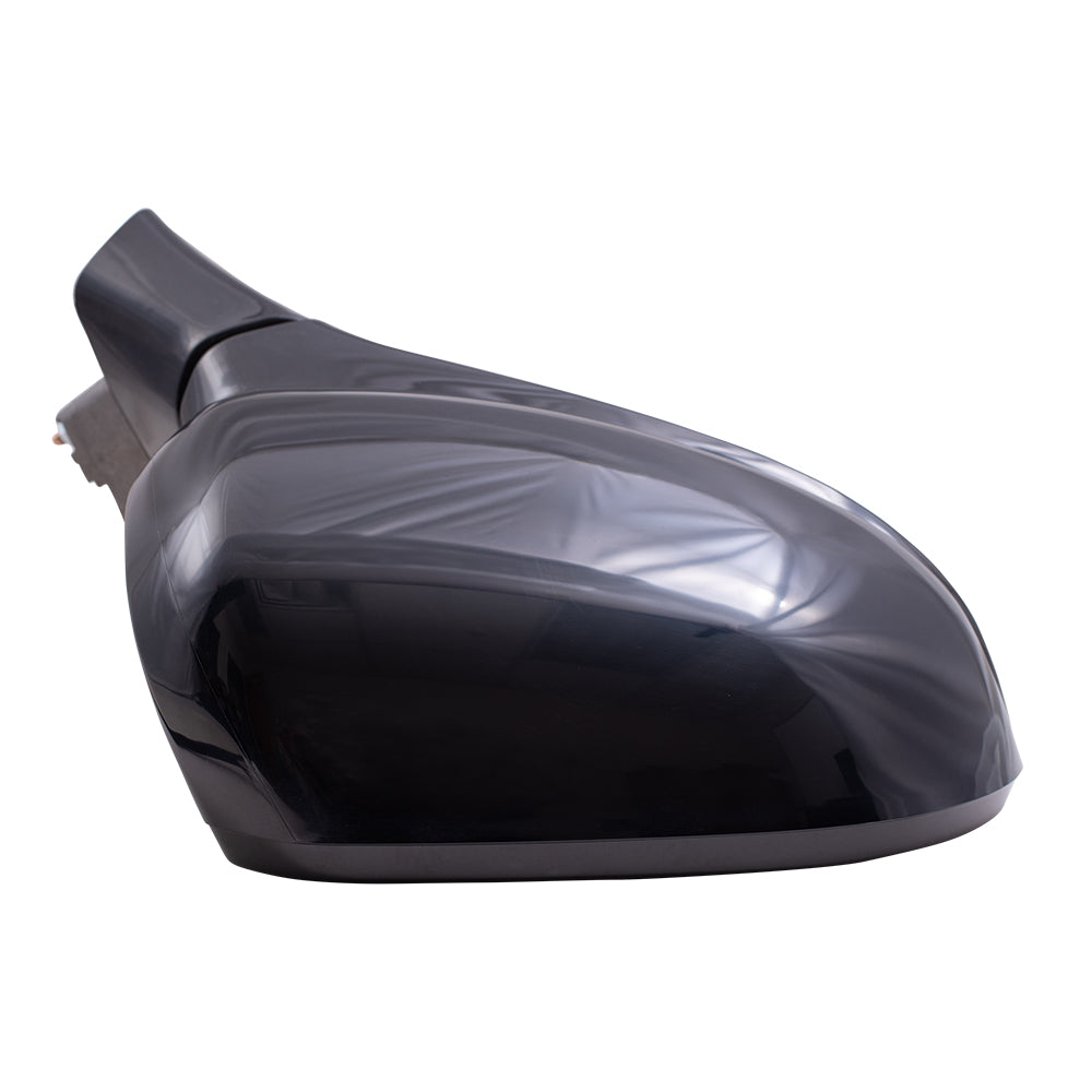 Brock Replacement Driver and Passenger Side Power Mirrors Textured Black with Heat without Signal or Camera Compatible with 2019 Santa Fe