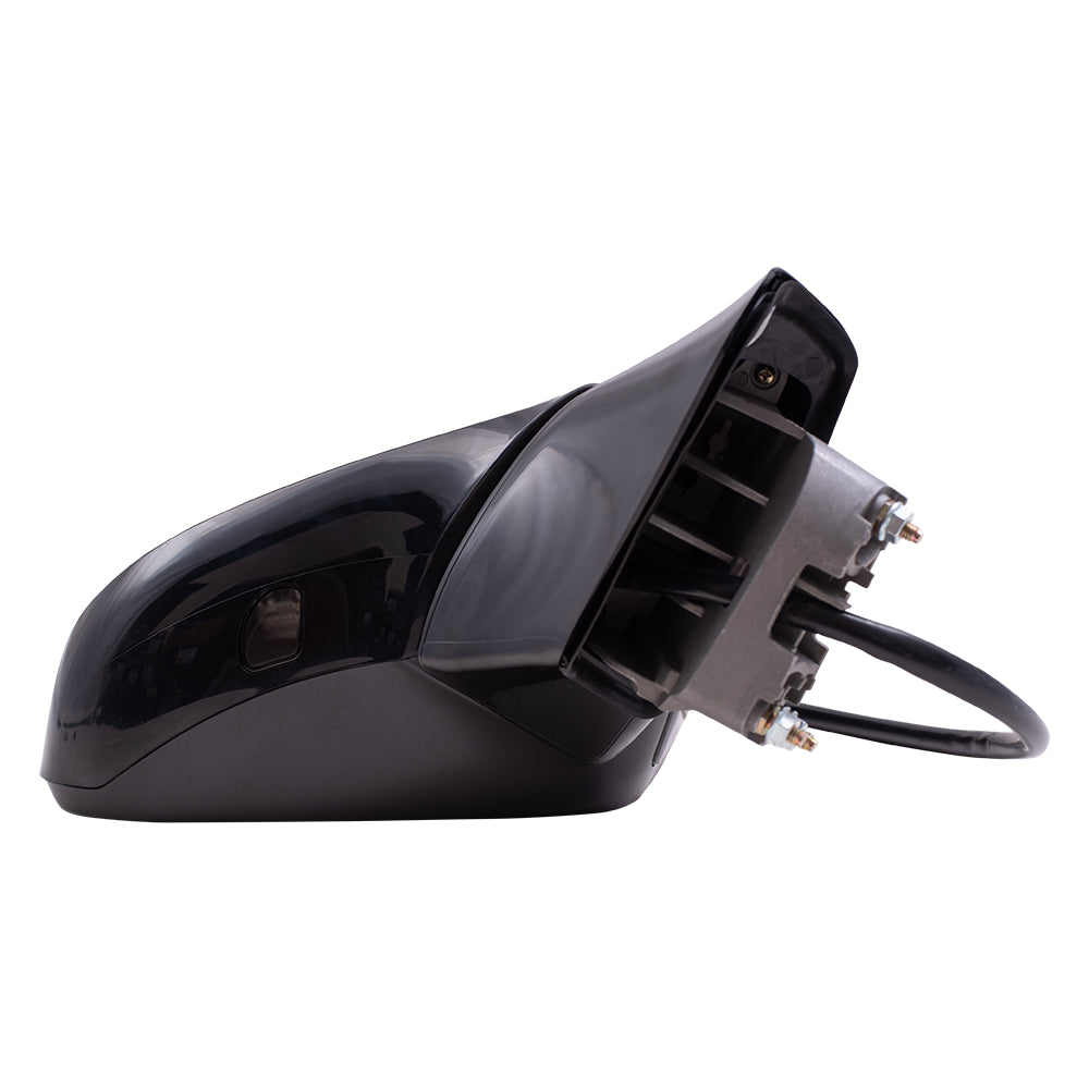 Brock Replacement Driver and Passenger Side Power Mirrors Textured Black with Heat without Signal or Camera Compatible with 2019 Santa Fe