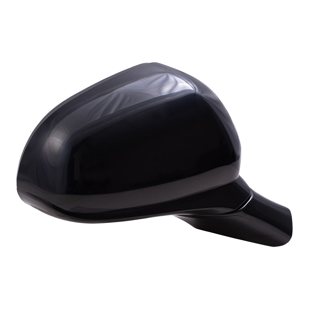 Brock Replacement Driver and Passenger Side Power Mirrors Textured Black with Heat without Signal or Camera Compatible with 2019 Santa Fe