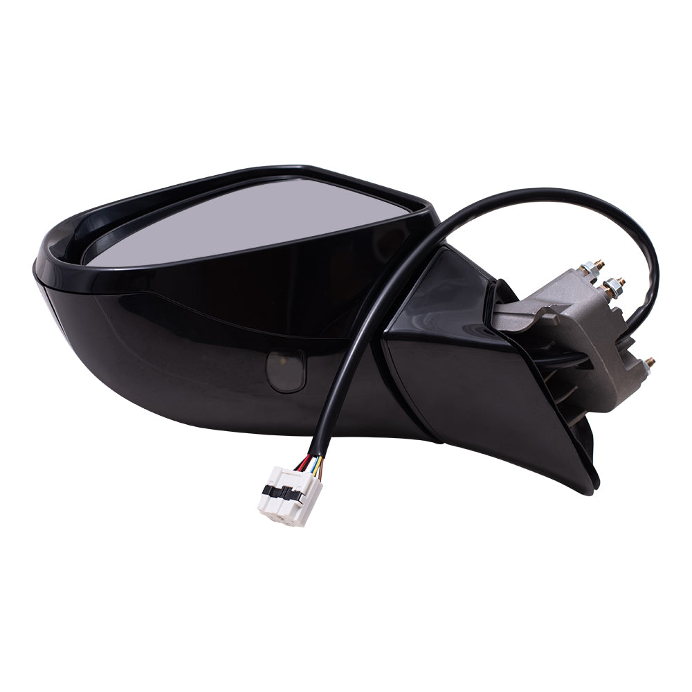 Brock Replacement Driver Side Power Mirror Textured Black with Heat without Signal or Camera Compatible with 2019 Santa Fe