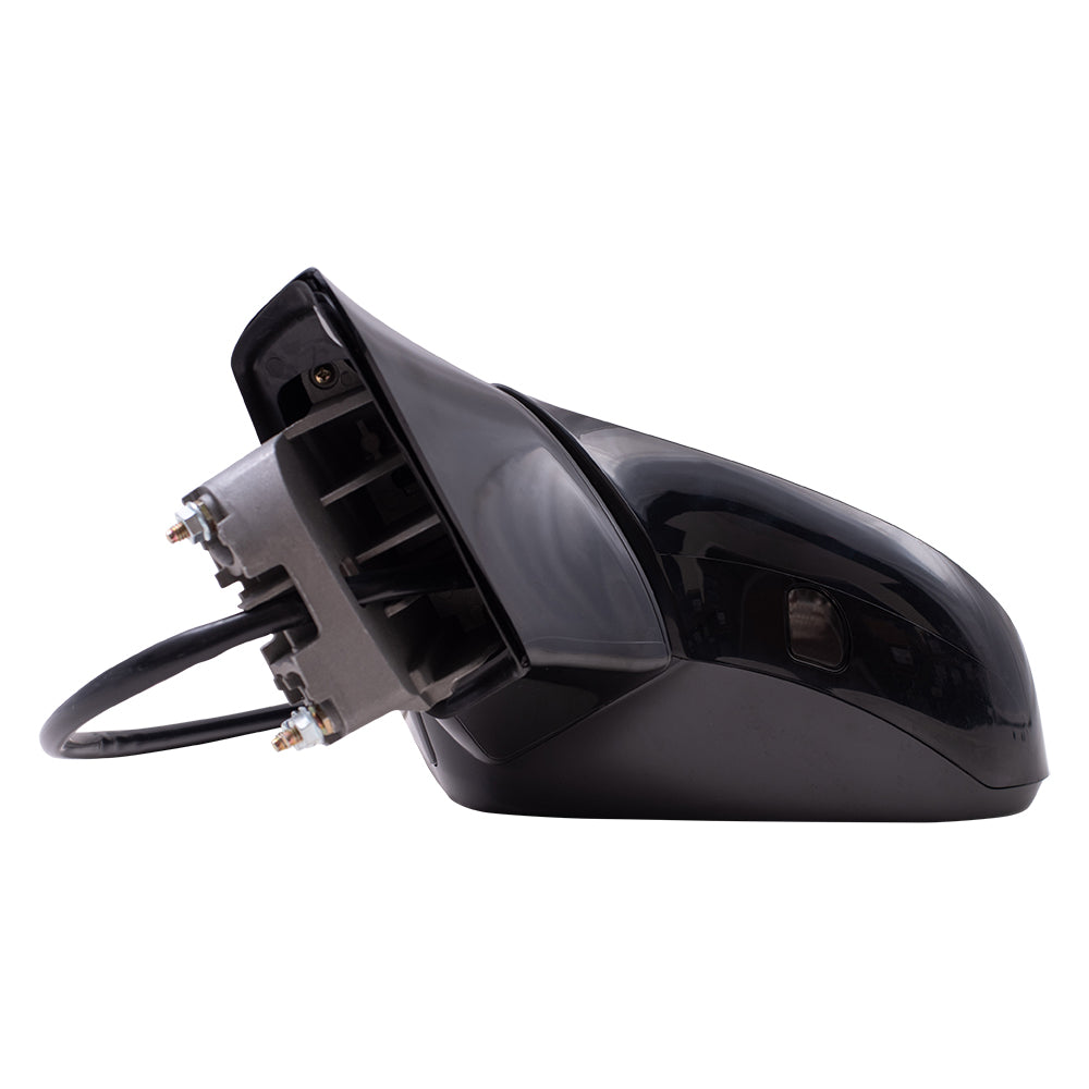 Brock Replacement Driver Side Power Mirror Textured Black with Heat without Signal or Camera Compatible with 2019 Santa Fe
