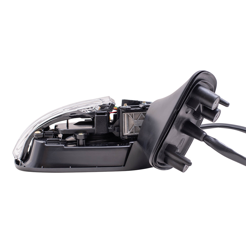 Brock Replacement Driver and Passenger Side Power Mirrors with Paint to Match Black Base & Silver Cover with Heat and Signal without Blind Spot Detection Compatible with 2018-2019 Legacy