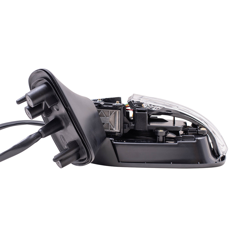 Brock Replacement Driver Side Power Mirror with Paint to Match Black Base & Silver Cover with Heat and Signal without Blind Spot Detection Compatible with 2018-2019 Legacy
