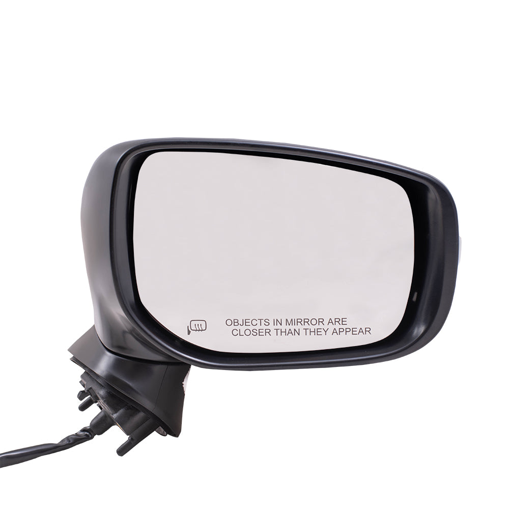Brock Replacement Driver and Passenger Side Power Mirrors with Paint to Match Black Base & Silver Cover with Heat and Signal without Blind Spot Detection Compatible with 2017-2020 Impreza