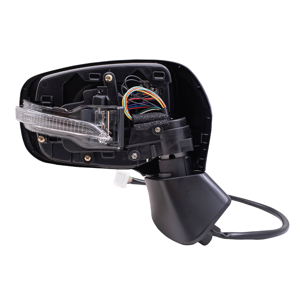 Brock Replacement Driver and Passenger Side Power Mirrors with Paint to Match Black Base & Silver Cover with Heat and Signal without Blind Spot Detection Compatible with 2017-2020 Impreza