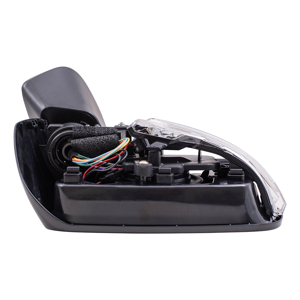 Brock Replacement Driver and Passenger Side Power Mirrors with Paint to Match Black Base & Silver Cover with Heat and Signal without Blind Spot Detection Compatible with 2017-2020 Impreza