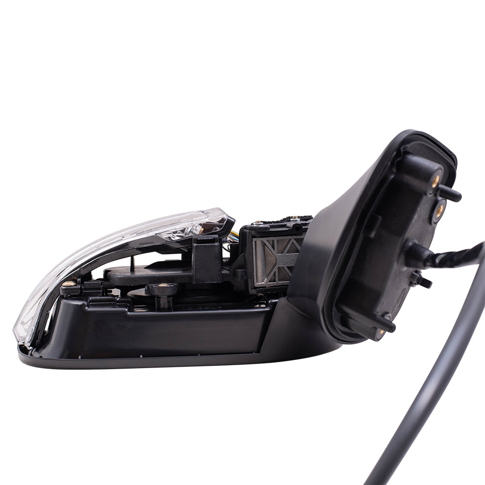 Brock Replacement Driver and Passenger Side Power Mirrors with Paint to Match Black Base & Silver Cover with Heat and Signal without Blind Spot Detection Compatible with 2017-2020 Impreza