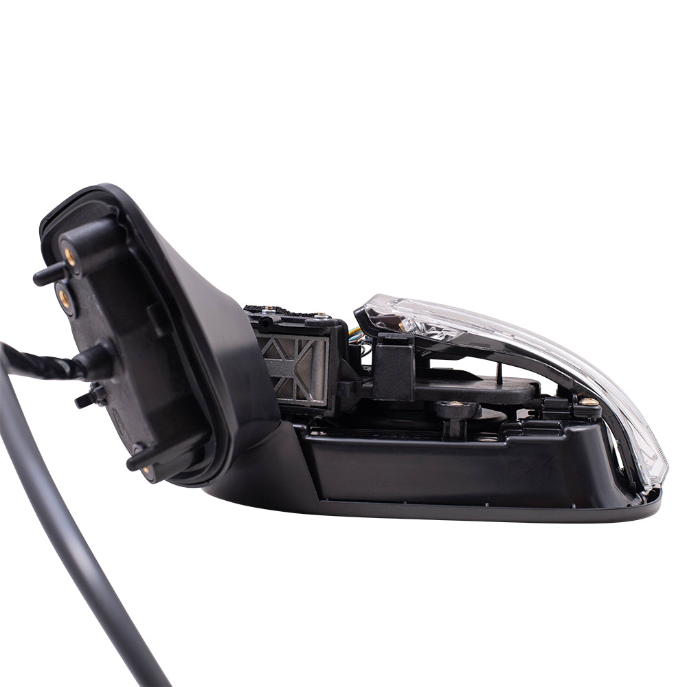 Brock Replacement Driver Side Power Mirror with Paint to Match Black Base & Silver Cover with Heat and Signal without Blind Spot Detection Compatible with 2017-2020 Impreza