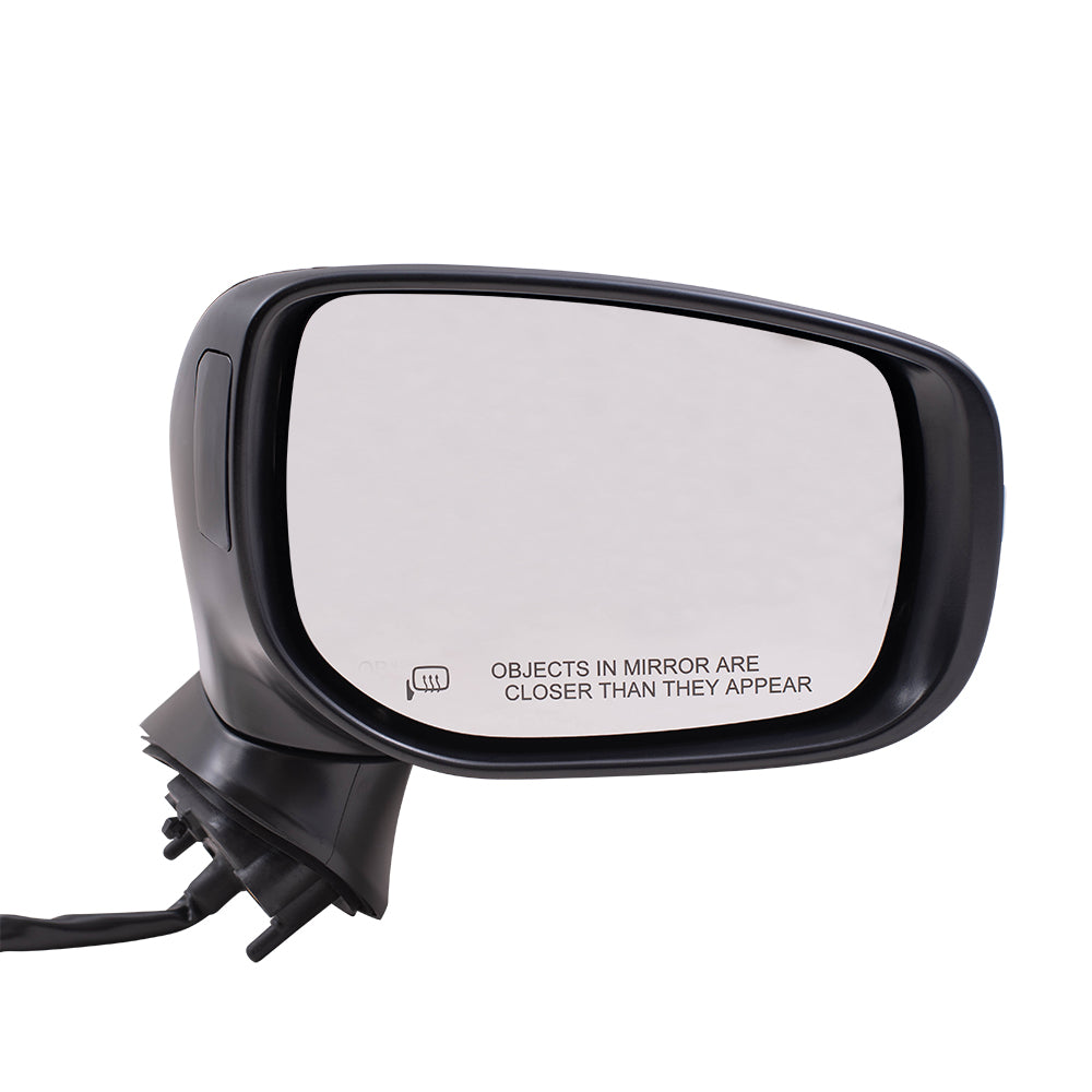 Brock Replacement Driver and Passenger Side Power Mirrors with Paint to Match Black Base & Silver Cover with Heat, Signal and Blind Spot Detection Compatible with 2017-2020 Impreza