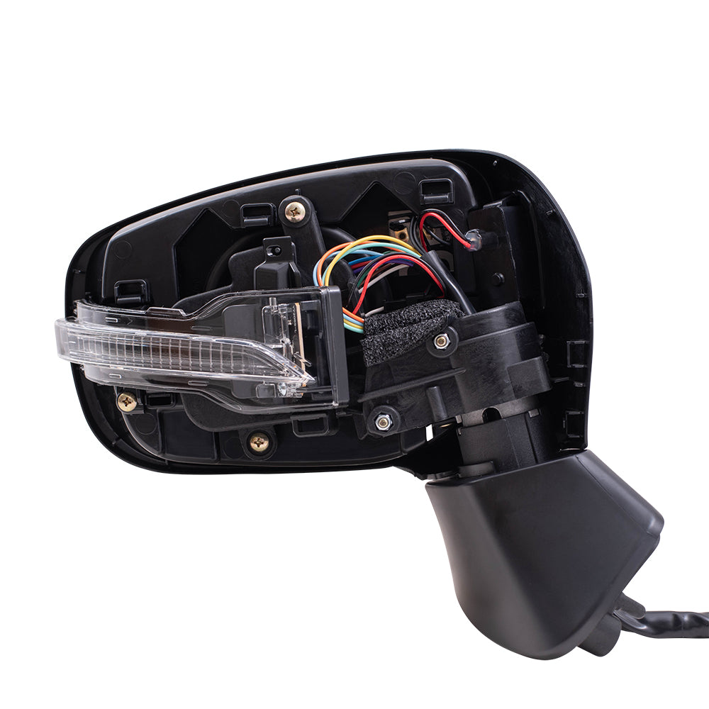 Brock Replacement Driver and Passenger Side Power Mirrors with Paint to Match Black Base & Silver Cover with Heat, Signal and Blind Spot Detection Compatible with 2017-2020 Impreza