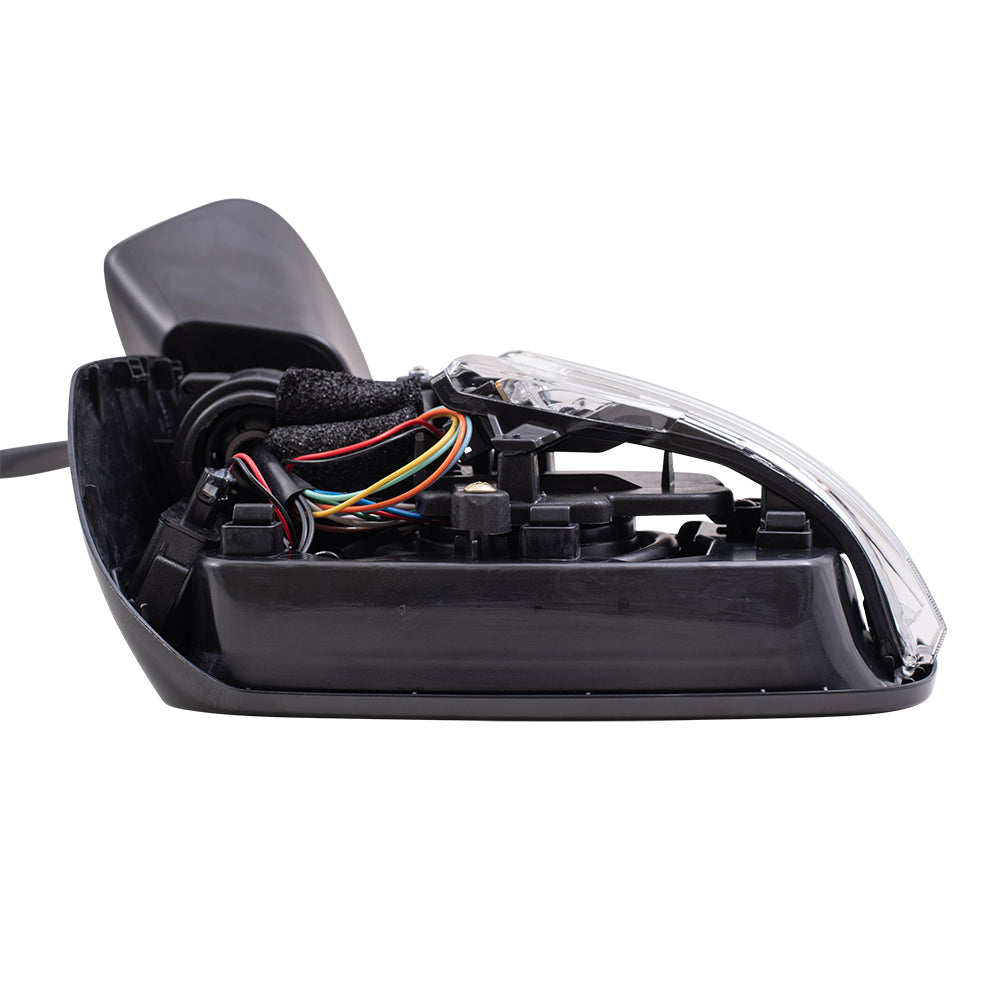 Brock Replacement Driver and Passenger Side Power Mirrors with Paint to Match Black Base & Silver Cover with Heat, Signal and Blind Spot Detection Compatible with 2017-2020 Impreza