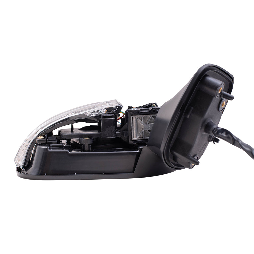 Brock Replacement Driver and Passenger Side Power Mirrors with Paint to Match Black Base & Silver Cover with Heat, Signal and Blind Spot Detection Compatible with 2017-2020 Impreza