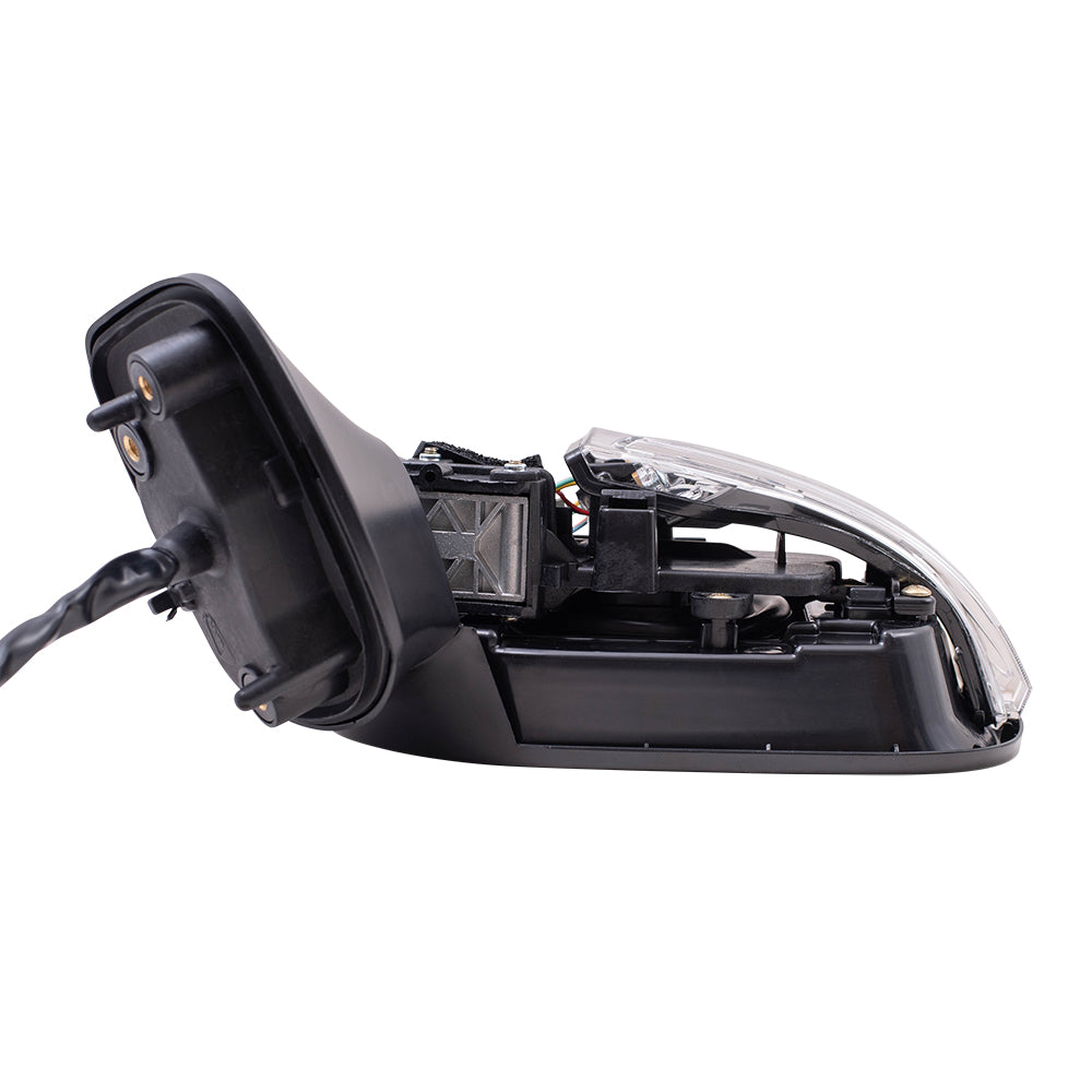 Brock Replacement Driver Side Power Mirror with Paint to Match Black Base and Silver Cover with Heat, Signal and Blind Spot Detection Compatible with 2017-2020 Impreza