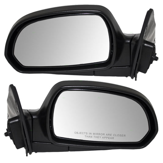 Brock Replacement Driver and Passenger Power Side View Mirrors Heated Ready-to-Paint Compatible with 2001-2006 Elantra 87610-2D130 87620-2D520