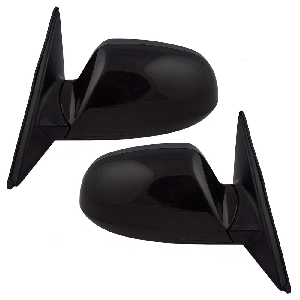 Brock Replacement Driver and Passenger Power Side View Mirrors Heated Ready-to-Paint Compatible with 2001-2006 Elantra 87610-2D130 87620-2D520