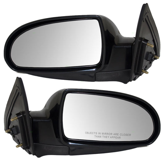 Set of Side Power Mirrors Heated for 07-10 Hyundai Elantra HY1320155 HY1321155