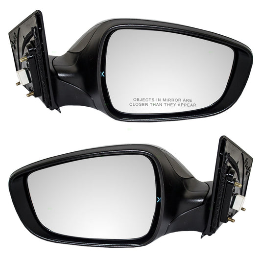Brock Replacement Driver and Passenger Power Side View Mirrors Heated Compatible with Elantra 87610-3X140 87620-3Y100