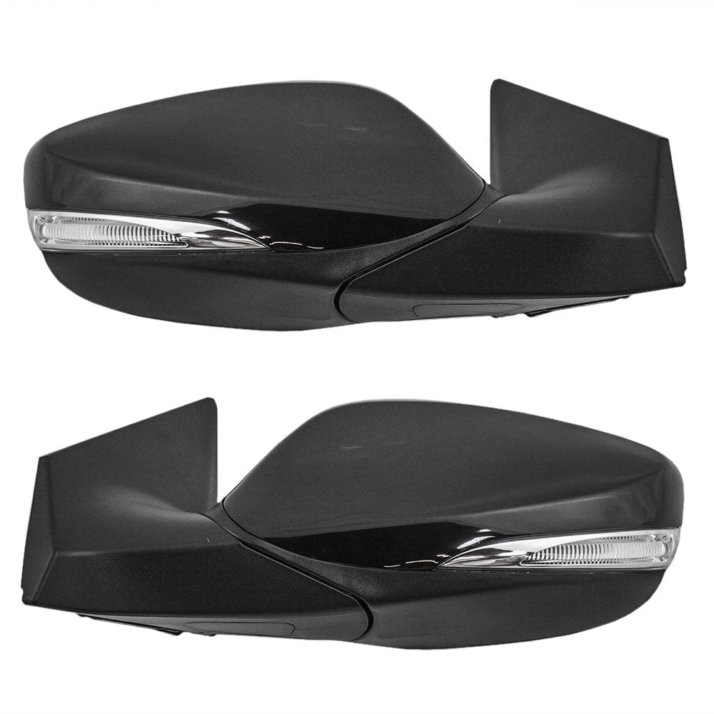 Brock Replacement Driver and Passenger Power Side View Mirrors Heated Signal Compatible with 2014-2016 Elantra Sedan 87610-3X690 87620-3X690