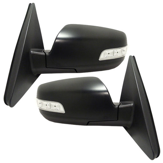 Brock Replacement Driver and Passenger Power Side View Mirrors Heated Signal Compatible with 2011-2015 Sorento 876101U060 876201U060