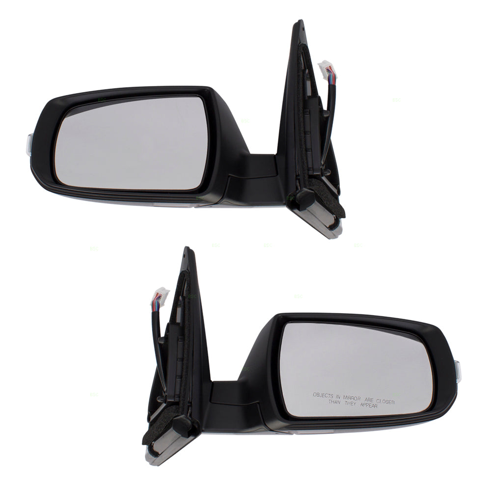 Brock Replacement Pair Set Power Folding Side View Mirrors Heated w/ Signal & Memory Compatible with 11-13 Sorento 876101U060 876201U060