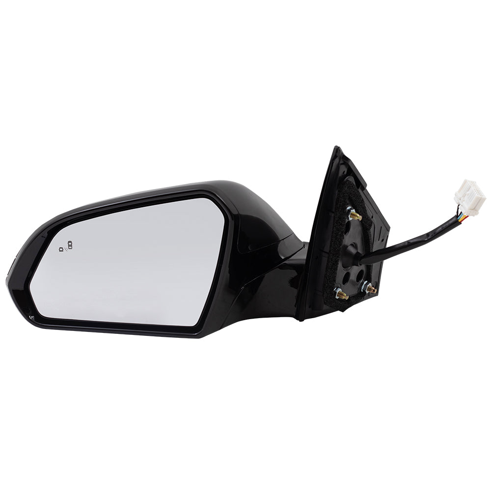 Brock Replacement Driver Side Power Mirror Heated Signal Blind Spot Detection Compatible with 15-17 Sonata